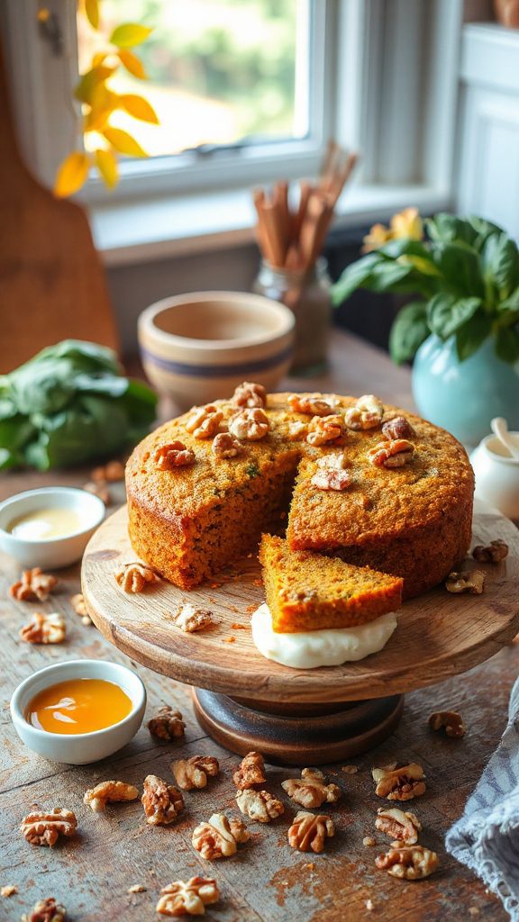 pumpkin spinach coffee cake