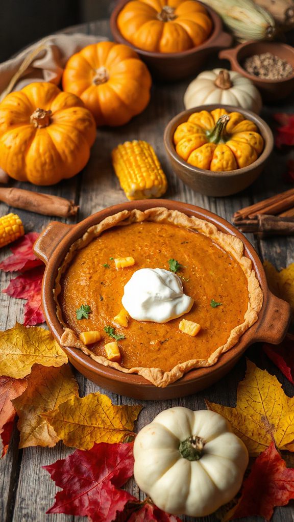 pumpkin sweet corn tamale pie