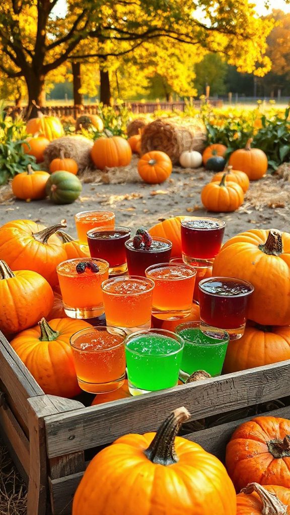 pumpkin themed jello shots