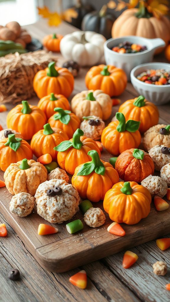 pumpkin themed rice krispie treats