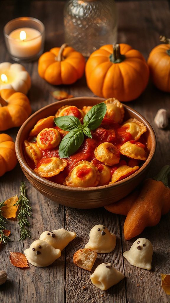pumpkin tortellini in tomato sauce