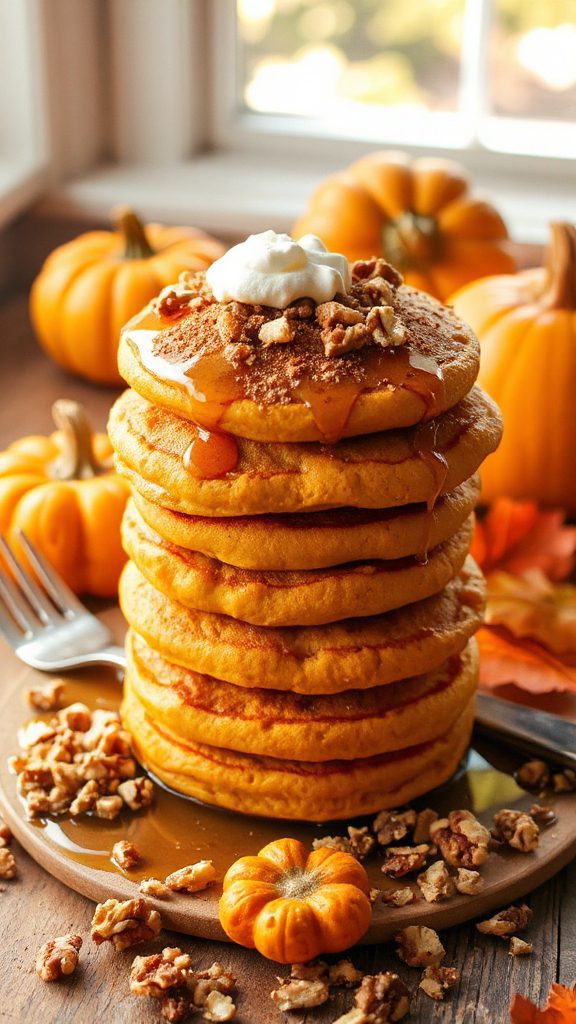 pumpkin walnut pancakes recipe