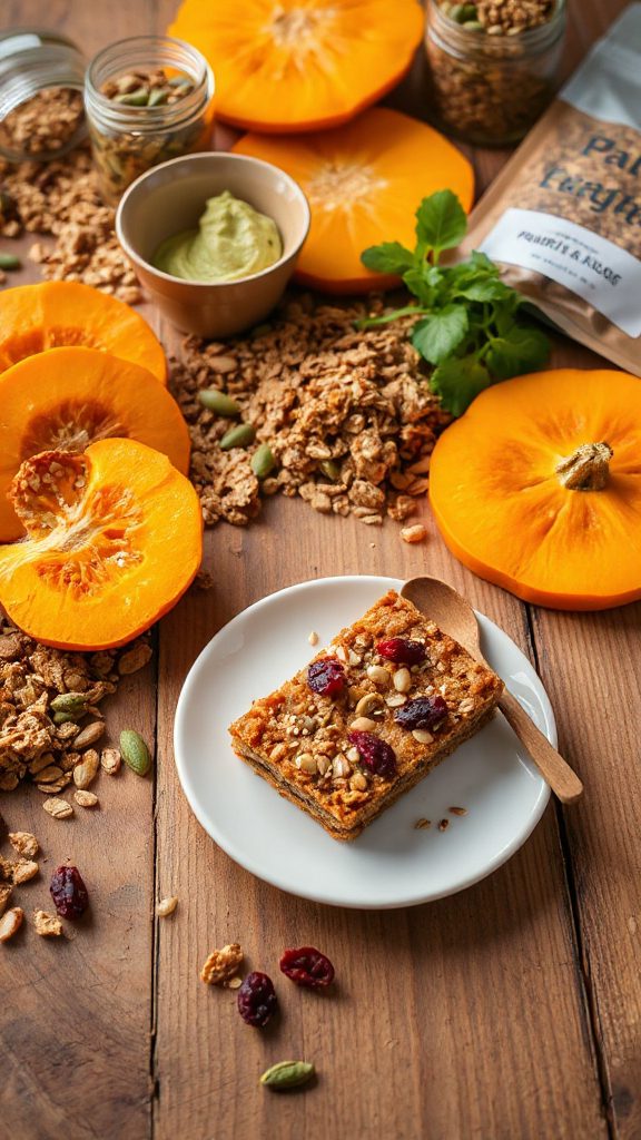 pumpkin wasabi granola bars