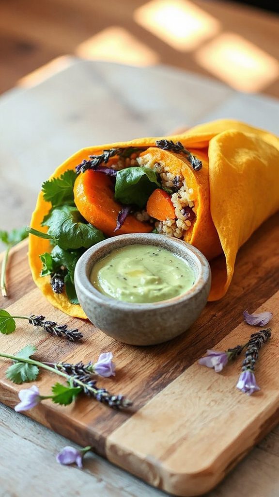 quinoa pumpkin avocado wraps