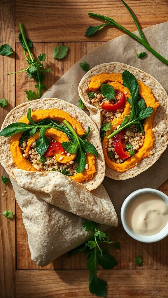 quinoa pumpkin miso wrap