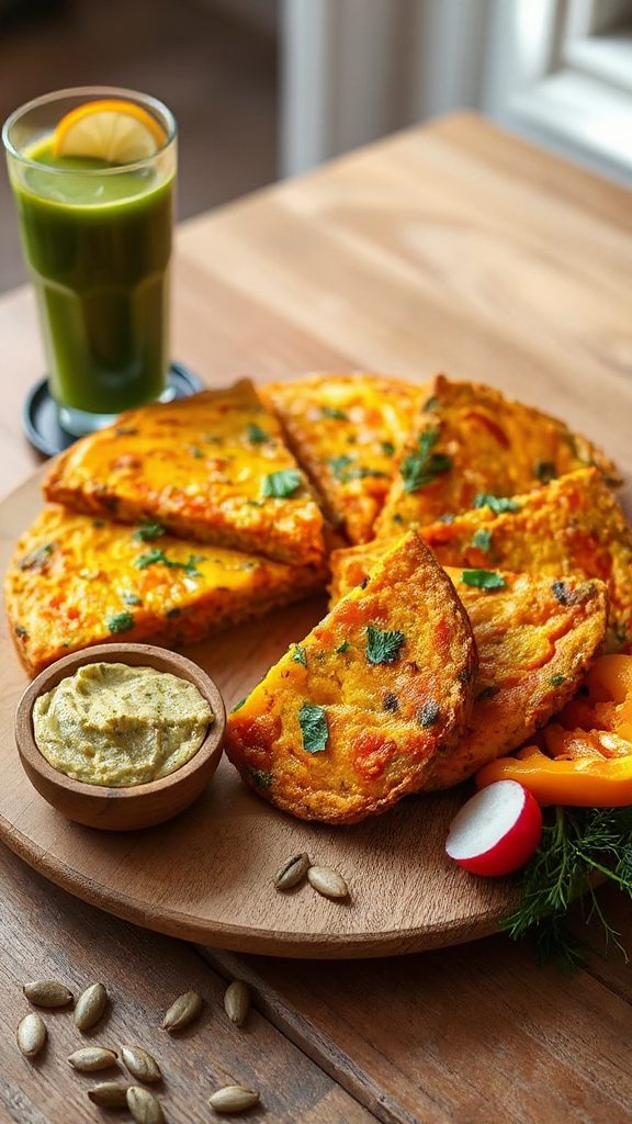raw vegan quinoa frittatas