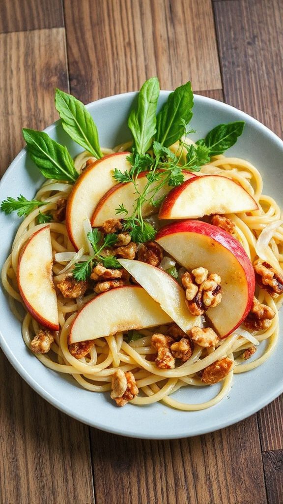 refreshing apple fennel pasta salad