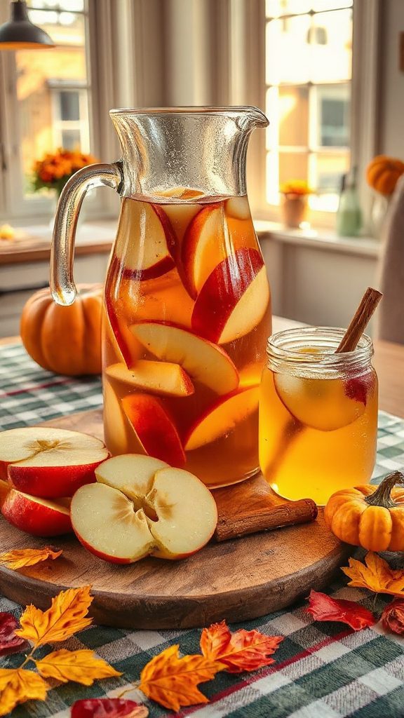refreshing autumn fruit sangria