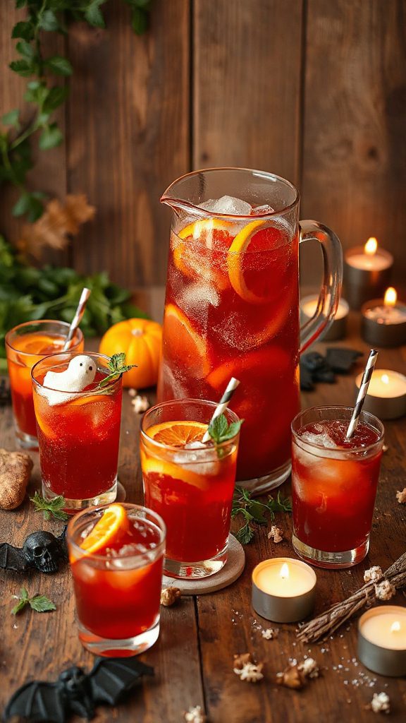 refreshing festive mocktail drink