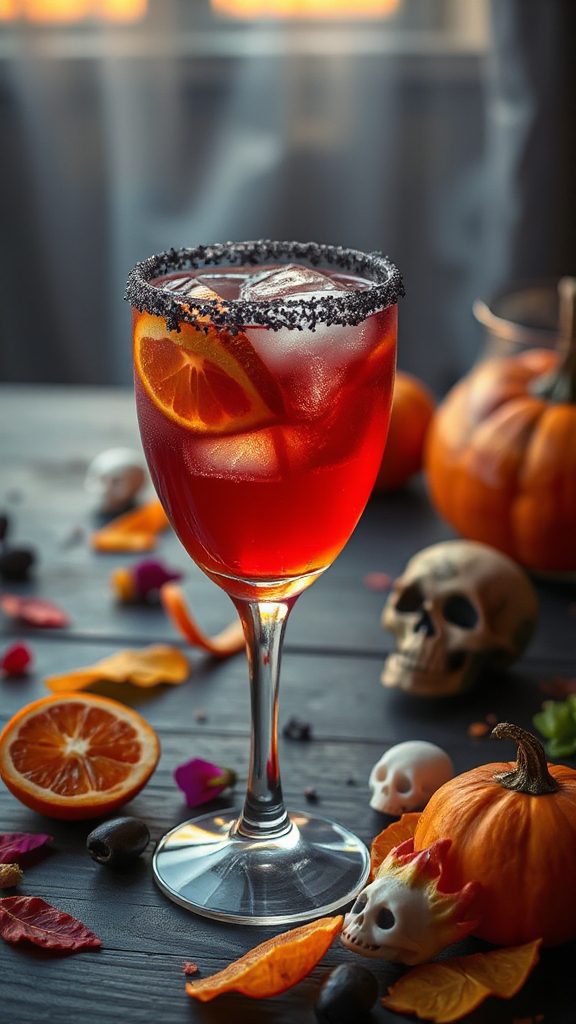 refreshing halloween citrus cocktail