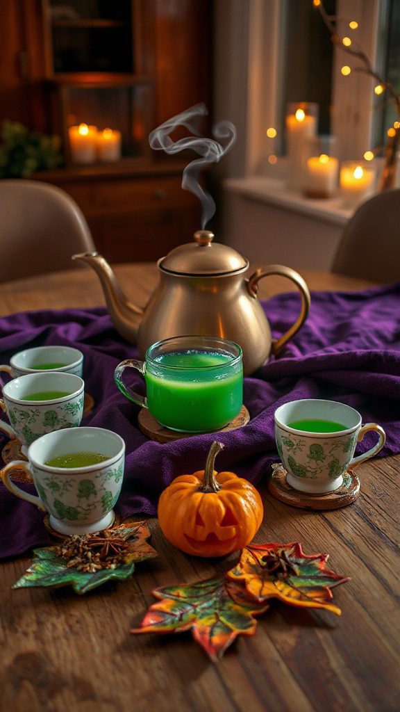 refreshing halloween green tea
