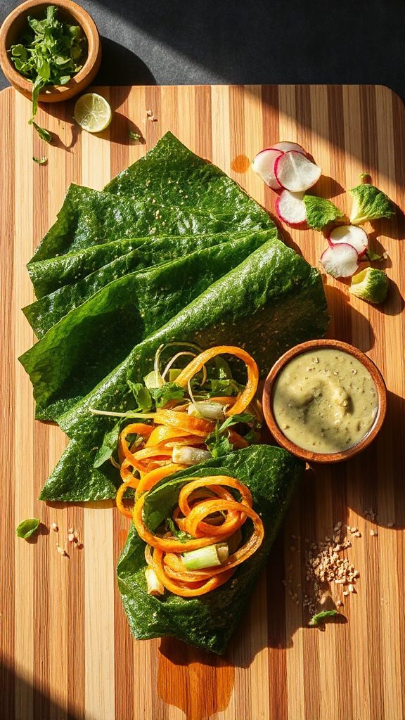 refreshing pumpkin noodle wraps