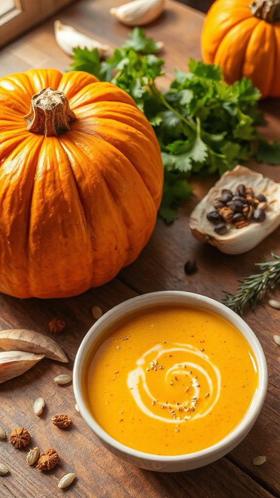 refreshing raw pumpkin soup