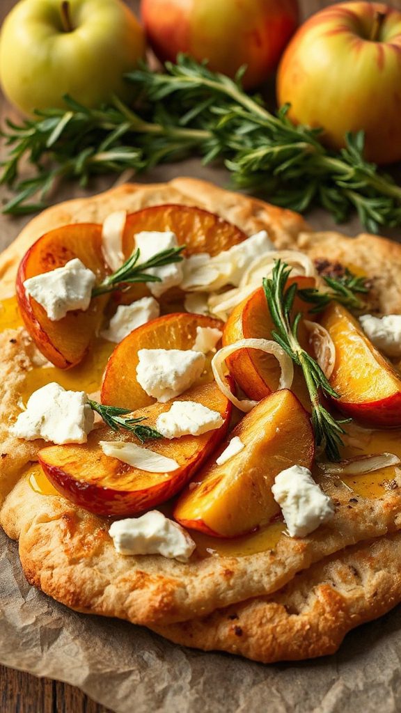 roasted apple fennel flatbread
