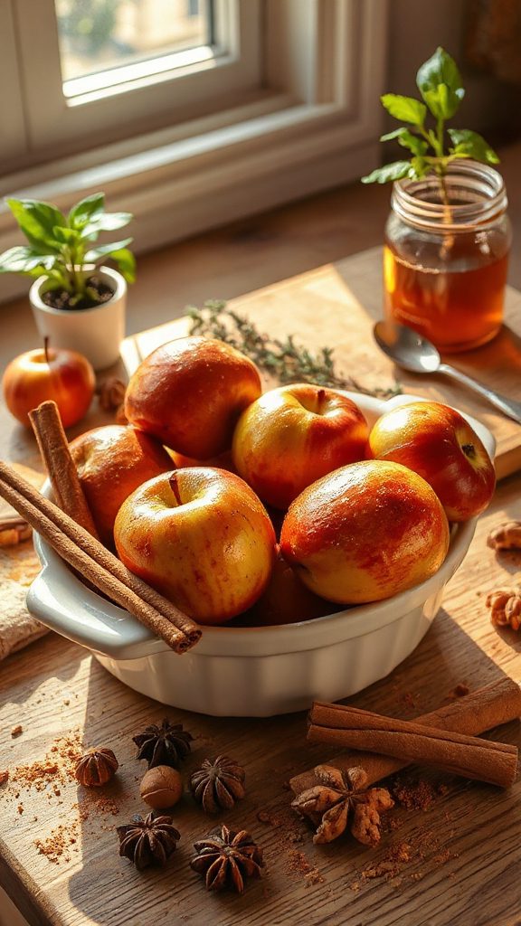roasted apples with honey