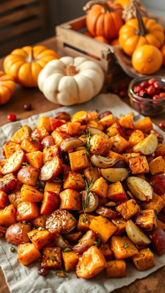 roasted garlic sweet potato hash