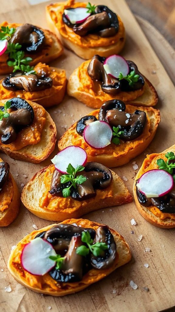roasted mushroom pumpkin topping