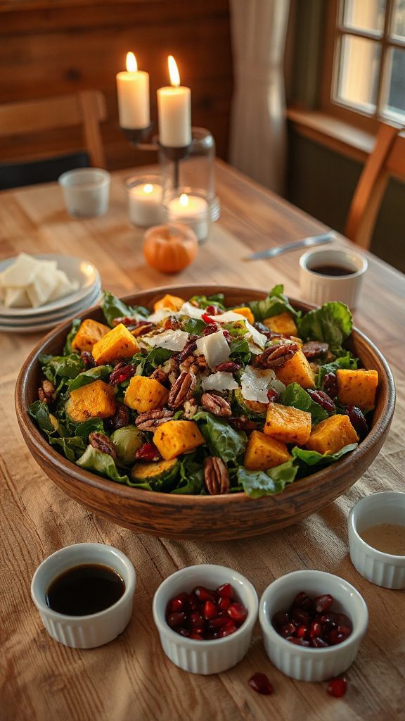 roasted pumpkin brussels sprout salad