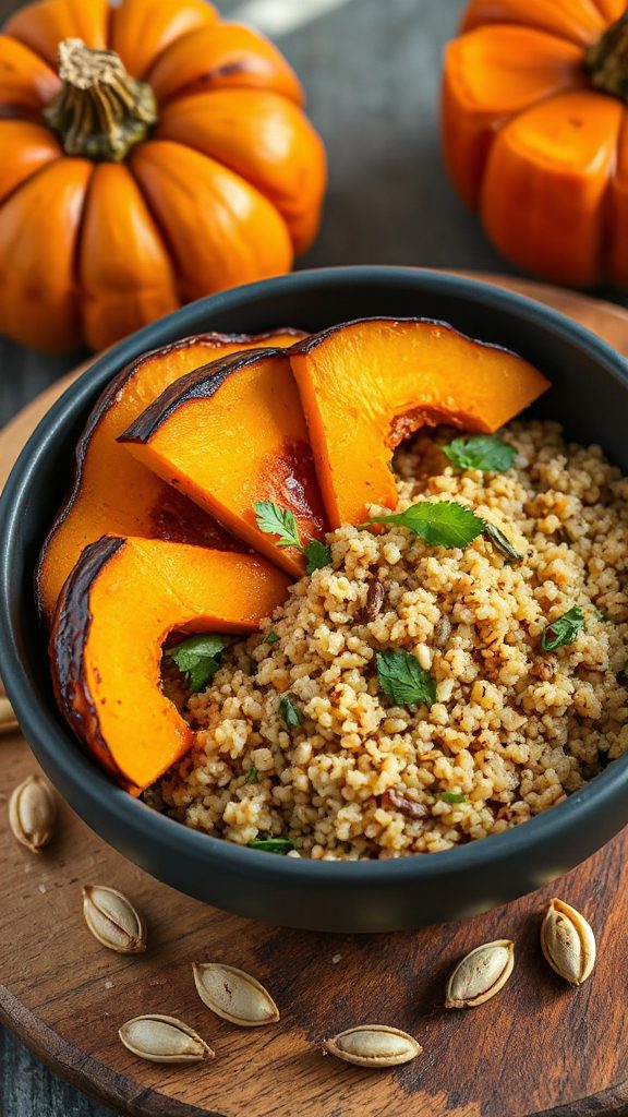 roasted pumpkin quinoa bowl recipe