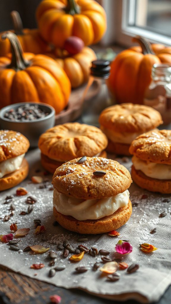 rose water pumpkin sandwiches
