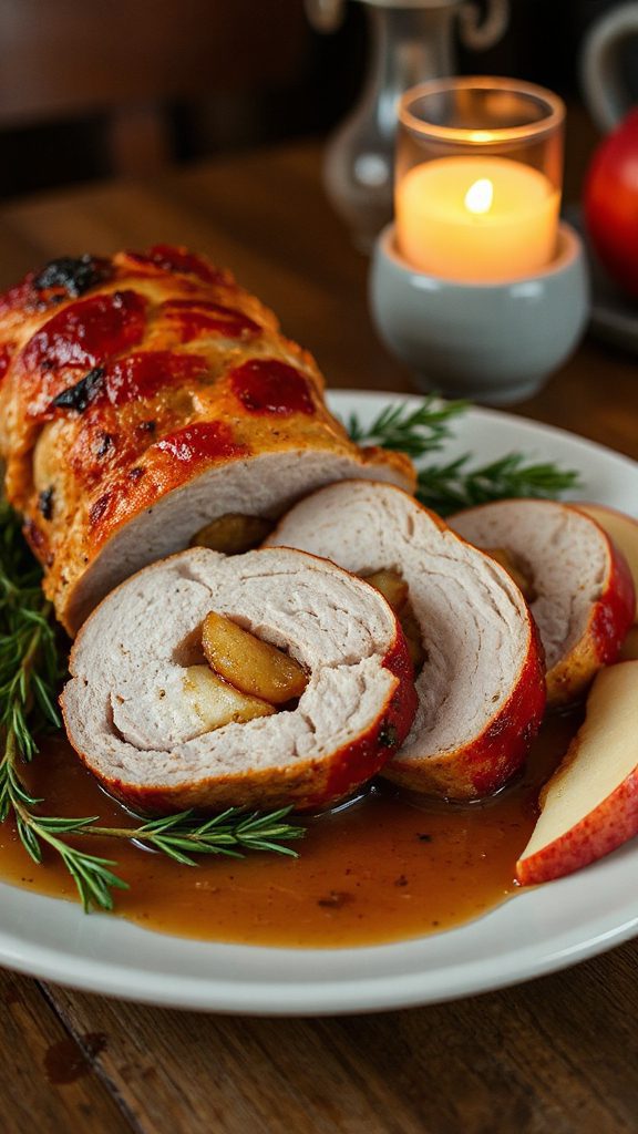 rosemary apple stuffed pork