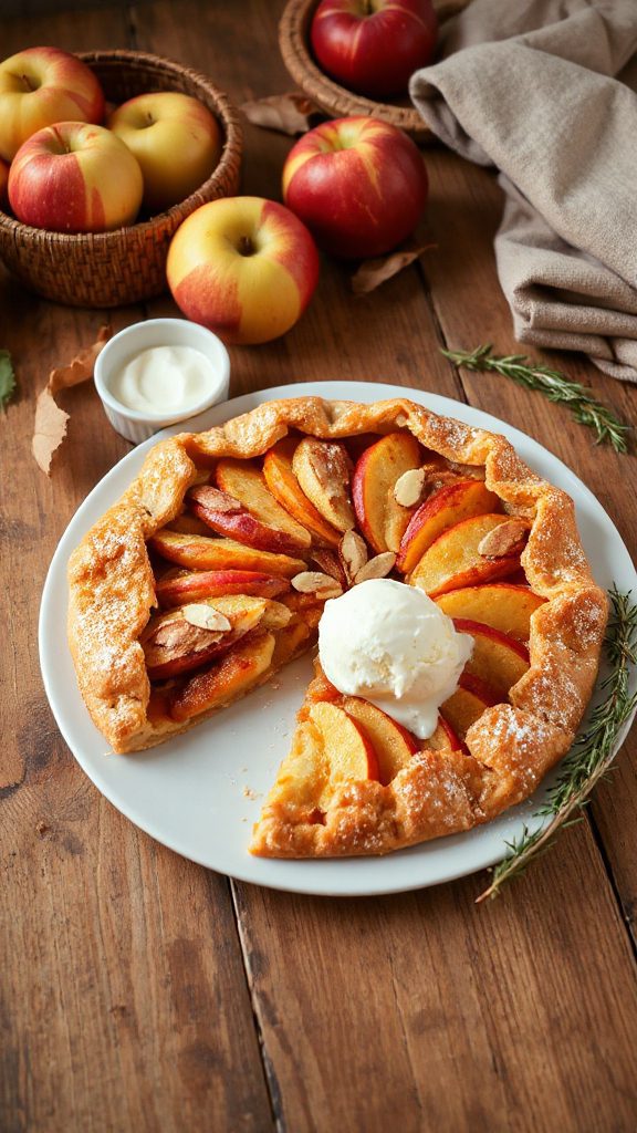 rustic apple almond dessert