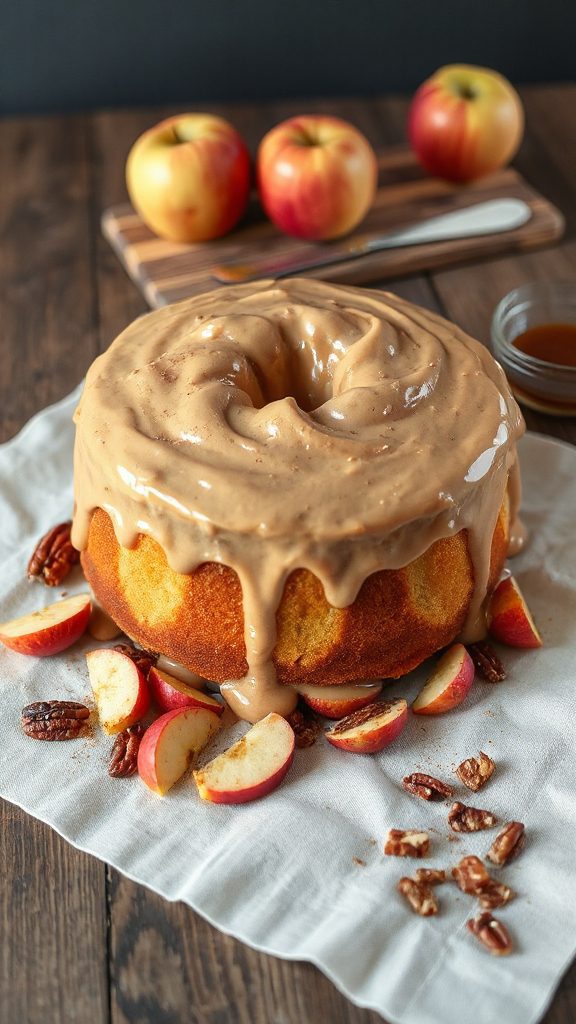 rustic apple crumble cake