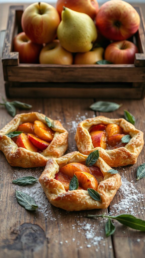 rustic apple sage pastries