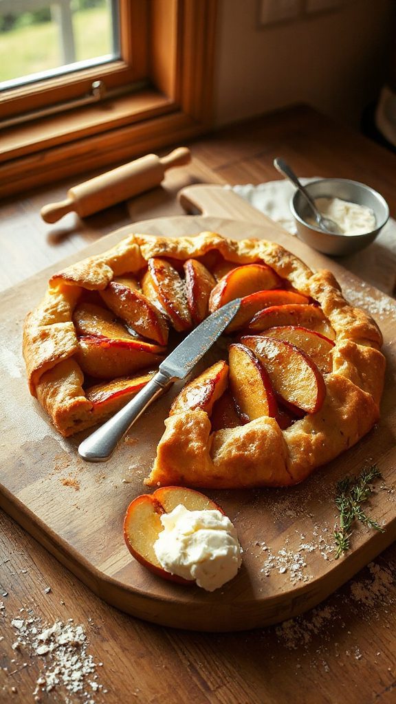 rustic caramelized apple tart