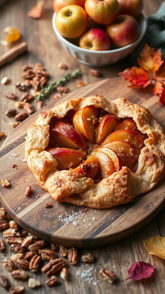 rustic nutty apple tart