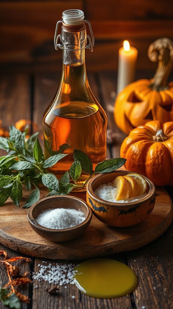 sage and lemon oil infusion