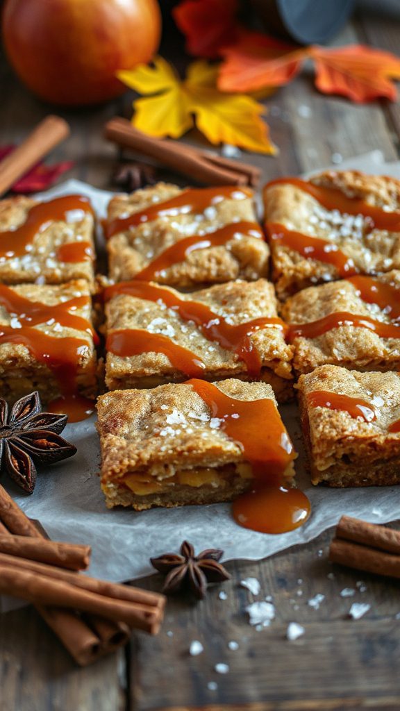 salted caramel apple bars