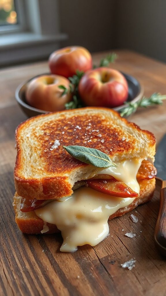 savory apple and cheddar sandwich