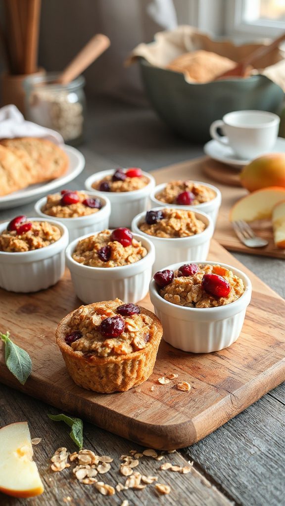 savory apple cheddar oat cups