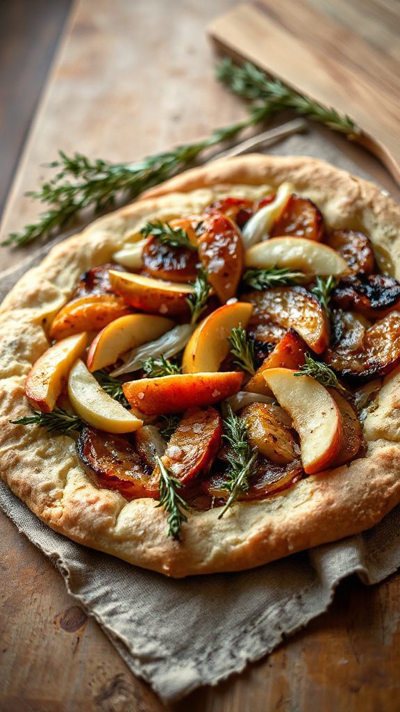 savory apple fennel flatbread