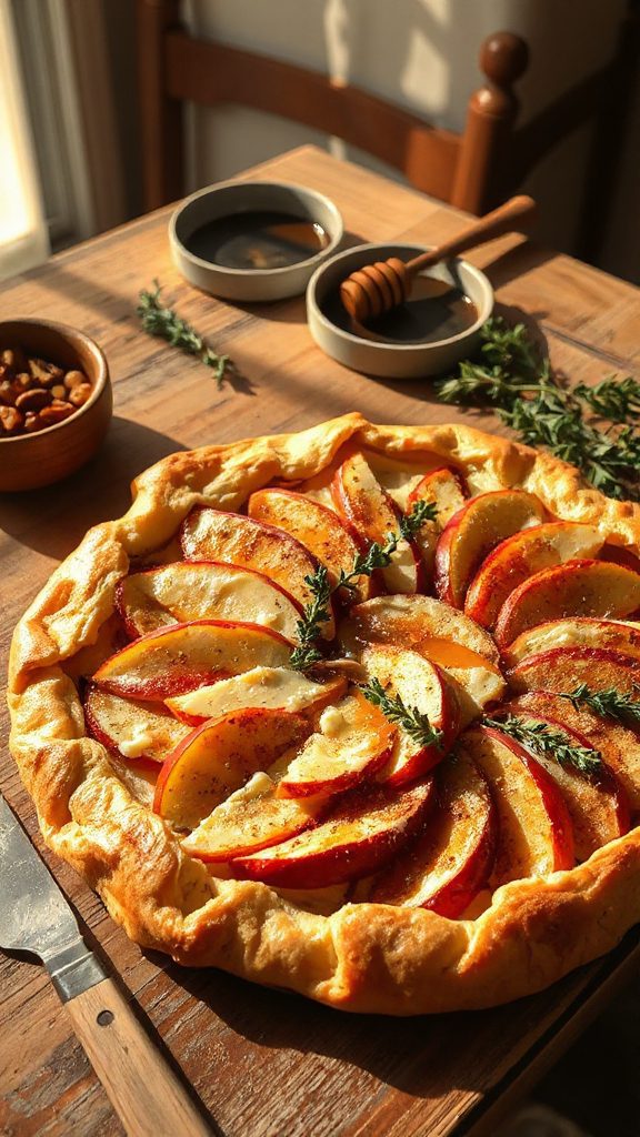 savory apple gruyere tart