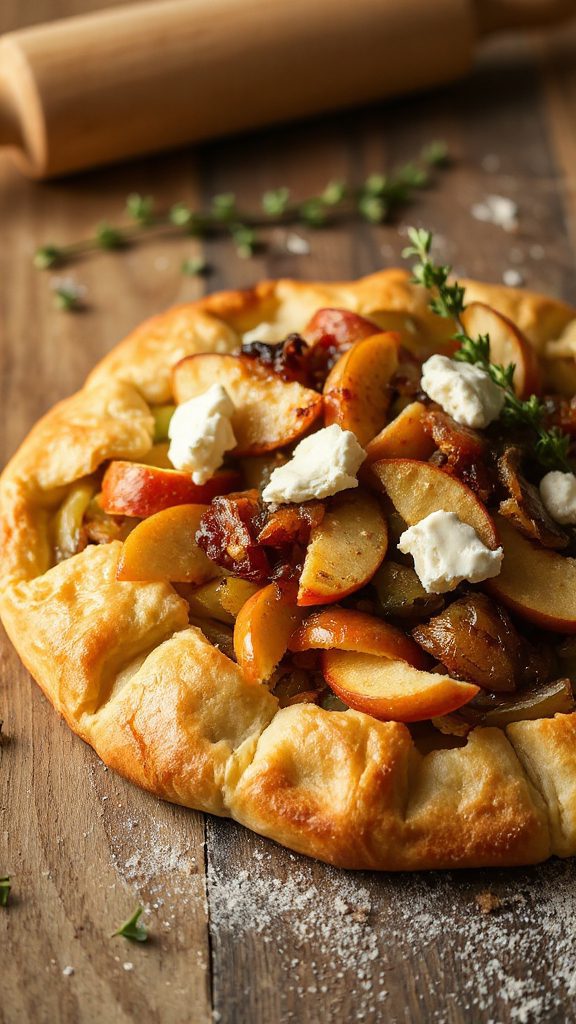 savory apple leek tart