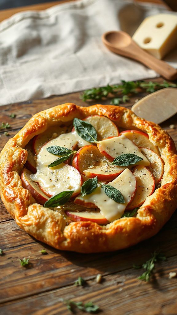 savory apple leek tart