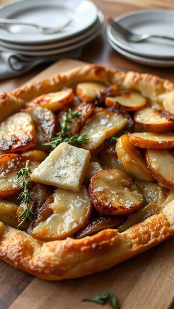 savory apple leek tart