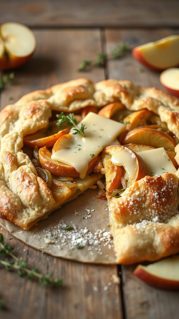 savory apple leek tart