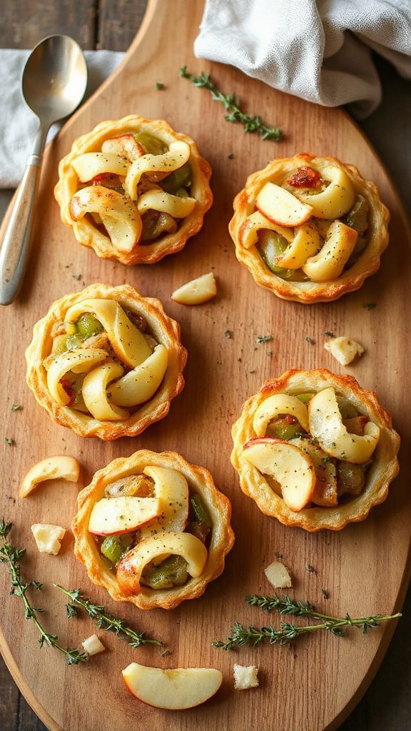 savory apple leek tarts