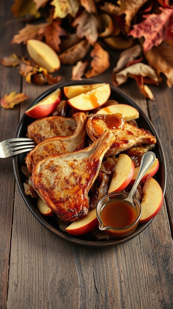 savory apple onion pork chops