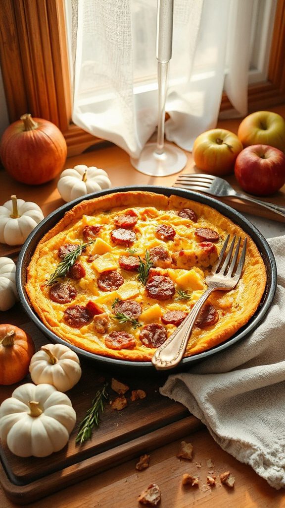 savory apple sausage frittata