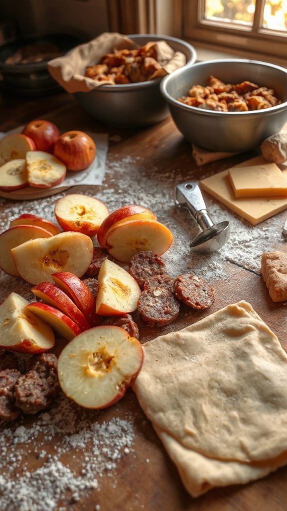 savory apple sausage pies