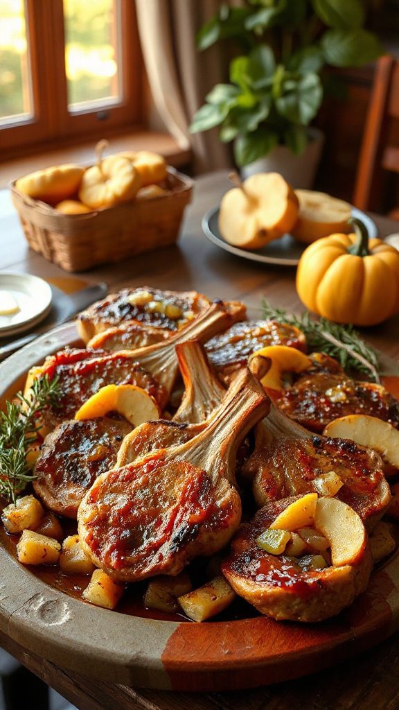 savory apple stuffed pork chops