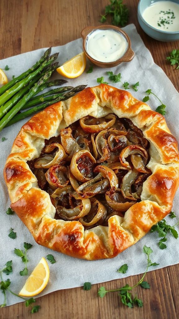 savory asparagus lemon galette