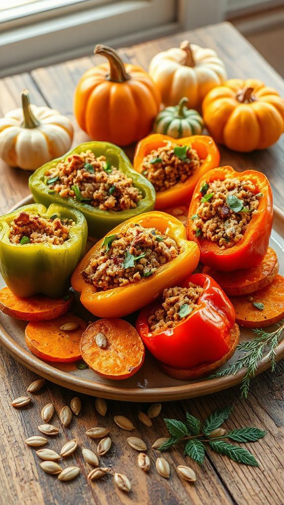 savory autumn stuffed peppers