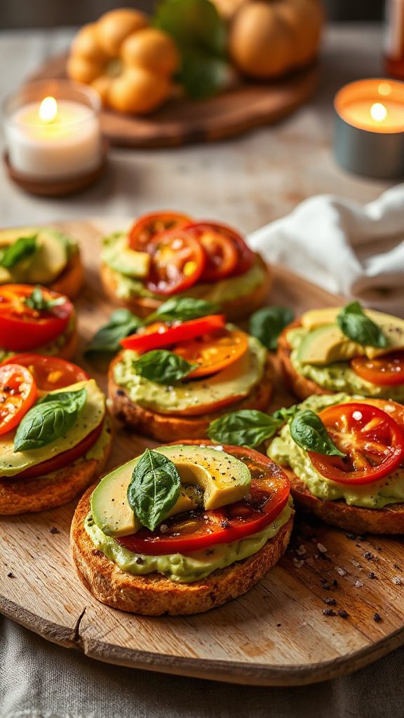 savory avocado tomato tartines