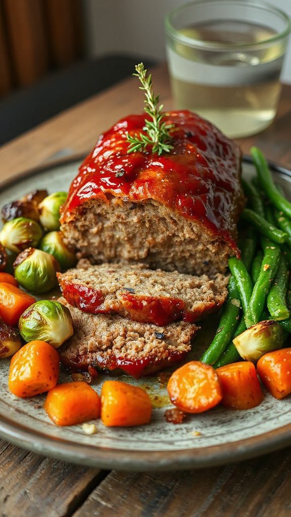 savory bourbon glazed meatloaf