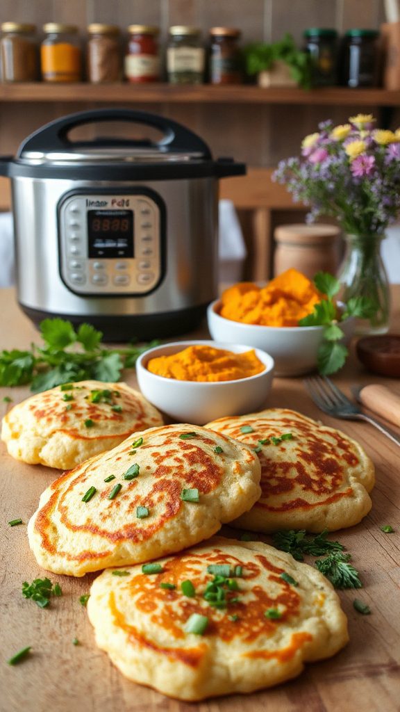 savory cauliflower herb pancakes